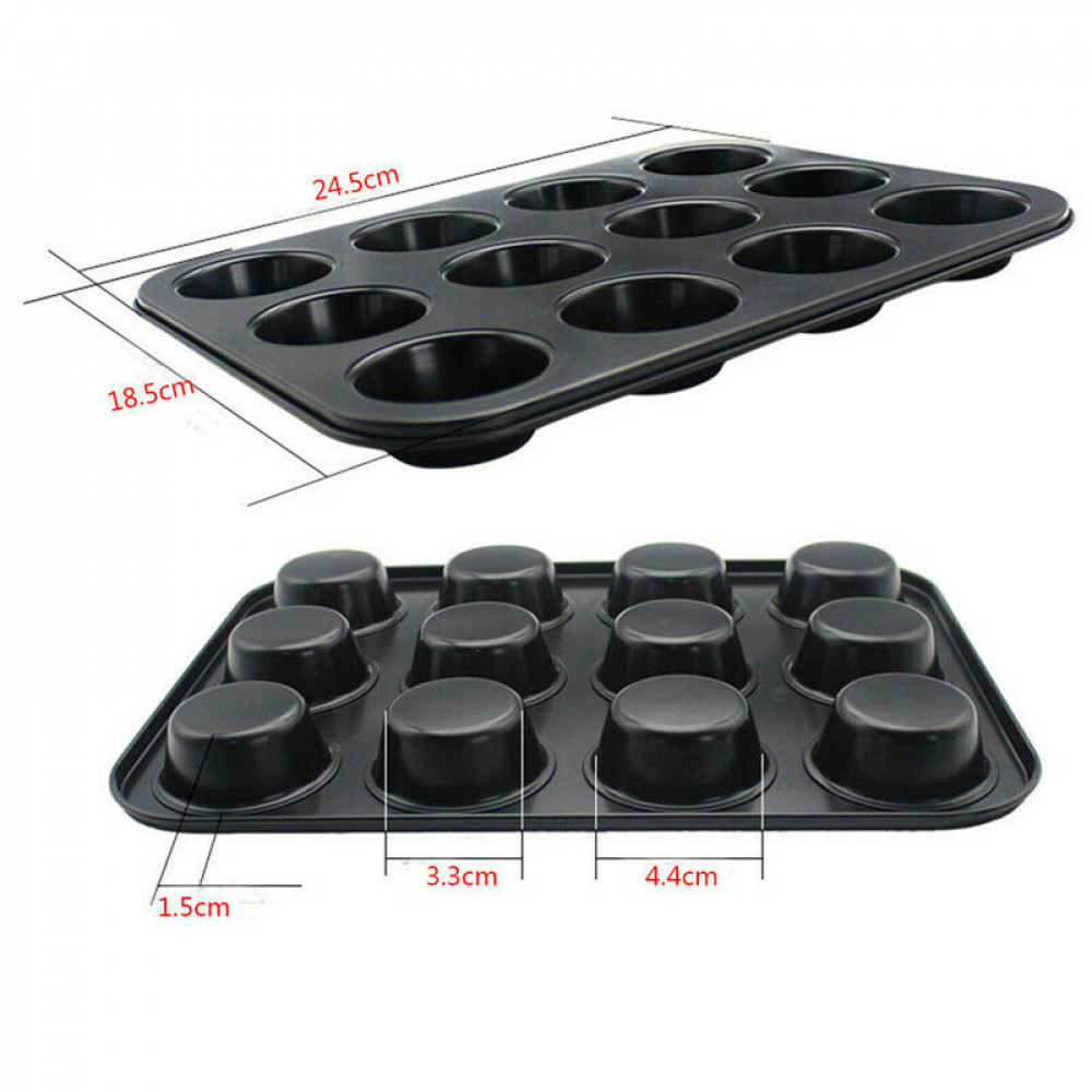 NON STICK MUFFIN MOULD 12 CAVITY